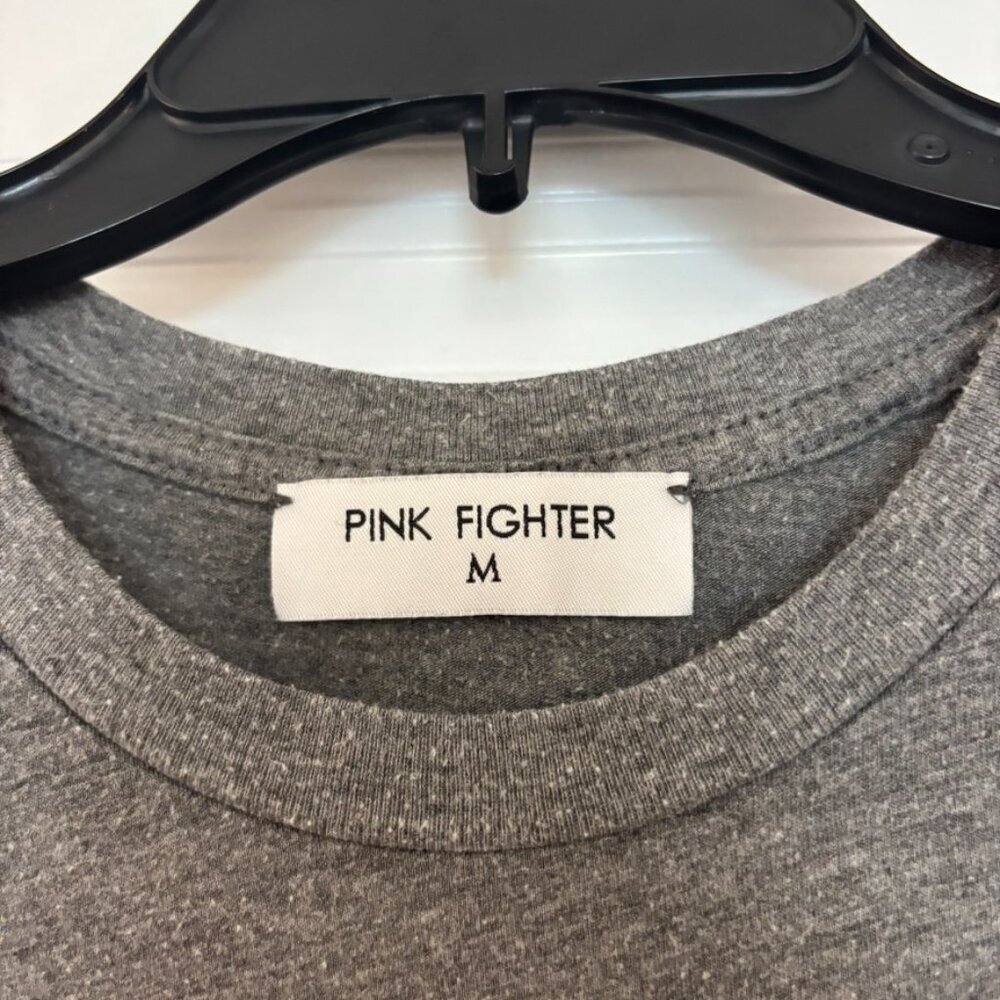 Pink Fighter Crush Cancer Gray T Shirt with Pink Lettering - Picture 2 of 6